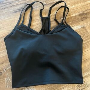 Alo Yoga Black Padded Fitness Tank - Airlift Double Check Bra Tank